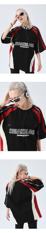 Cross-border Hot Retro Heavy Matching Racing Brand Short Sleeve T-shirt Motorcycle Clothing T-shirt
