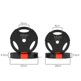 SPORTNOW Weight Plates Set, With Two 5kg And Two 2.5kg Weights, Black