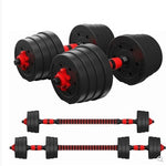 Home Training Arm Muscle Rubber Coating Dumbbell Barbell Fitness Equipment