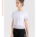 Yoga Exercise Fitness Running Top Women Short SLeeves