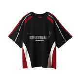 Cross-border Hot Retro Heavy Matching Racing Brand Short Sleeve T-shirt Motorcycle Clothing T-shirt