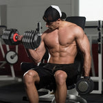 Adjustable Dumbbell Set, 10 In 1 Free Dumbbell For Men And Women, Black Dumbbell For Home Gym, Full Body Workout Fitness, Fast Adjust By Turning Handle 10 Gears55 LB