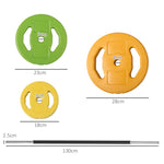 20kg Barbell Weights Set, Adjustable Weights With Non-slip Handle, For Women And Men Home Gym Exercise Weight Strength Training