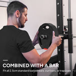 SPORTNOW Weight Plates Set, With Two 5kg And Two 2.5kg Weights, Black