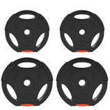 SPORTNOW Weight Plates Set, With Two 5kg And Two 2.5kg Weights, Black