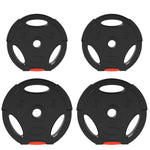SPORTNOW Weight Plates Set, With Two 5kg And Two 2.5kg Weights, Black
